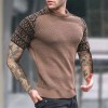 Men's fashion color block print short sleeves Men's fashion color block print short sleeves