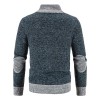 Men's Warm Fashion Stitched Fleece Knitted Cardigan P1180