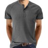 Waffle Button Raglan Men's Short Sleeve