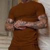 New Round Neck Short Sleeve Vertical Stripe Men's T-Shirt New Round Neck Short Sleeve Vertical Stripe Men's T-Shirt