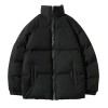 Men's Stand Collar Solid Color Fashion Padded Jacket