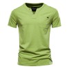 Summer new men's casual v-neck trend slim cotton short-sleeved T-shirt Summer new men's casual v-neck trend slim cotton short-sleeved T-shirt