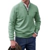 Men's Fashion Stand Collar Zipper Thermal Sweater