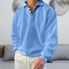 Men's Fashion Lapel Plaid Long Sleeve Sweatshirt