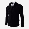 Men's Standing Collar Twisted Button Sweater Cardigan P1210 Men's Standing Collar Twisted Button Sweater Cardigan P1210