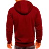 Men's Contrast Zip Slim Fit Hooded Jacket P1248