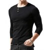 Men's Round Neck Button Long Sleeve T-Shirt Men's Round Neck Button Long Sleeve T-Shirt