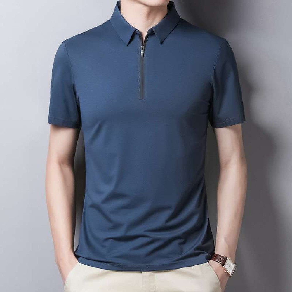 Summer new men's fashion ice silk seamless breathable POLO shirt P1120