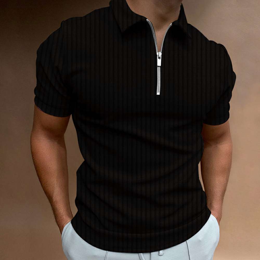 New Men's Vertical Stripe Slim Polo Short Sleeve P1115 New Men's Vertical Stripe Slim Polo Short Sleeve P1115
