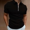 New Men's Vertical Stripe Slim Polo Short Sleeve P1115 New Men's Vertical Stripe Slim Polo Short Sleeve P1115