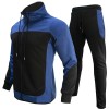 Men's casual color contrast sports two-piece set