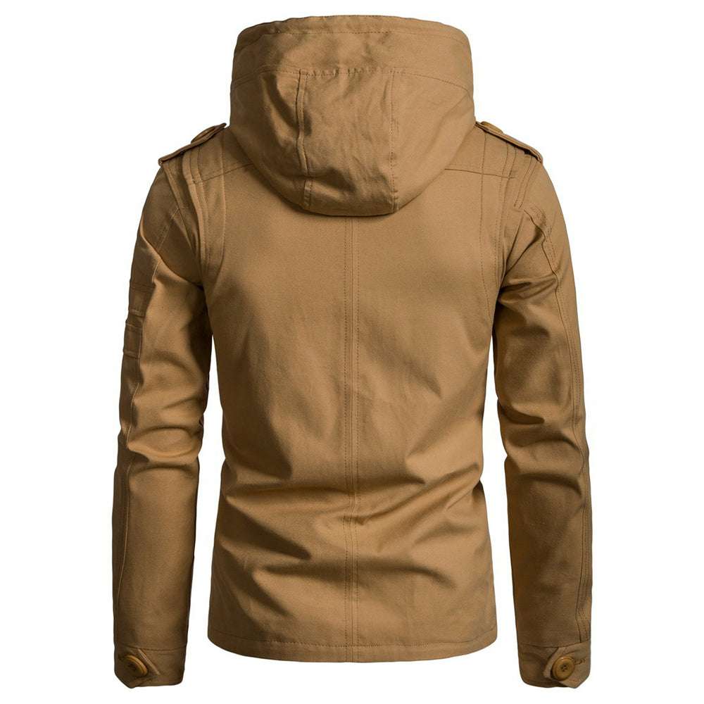 Fashion Men's Hooded Cotton Cardigan Jacket