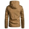 Fashion Men's Hooded Cotton Cardigan Jacket