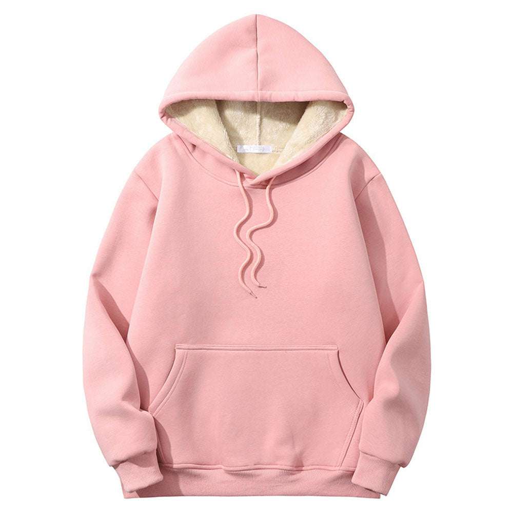 Fashion plus fleece hooded warm sports sweater