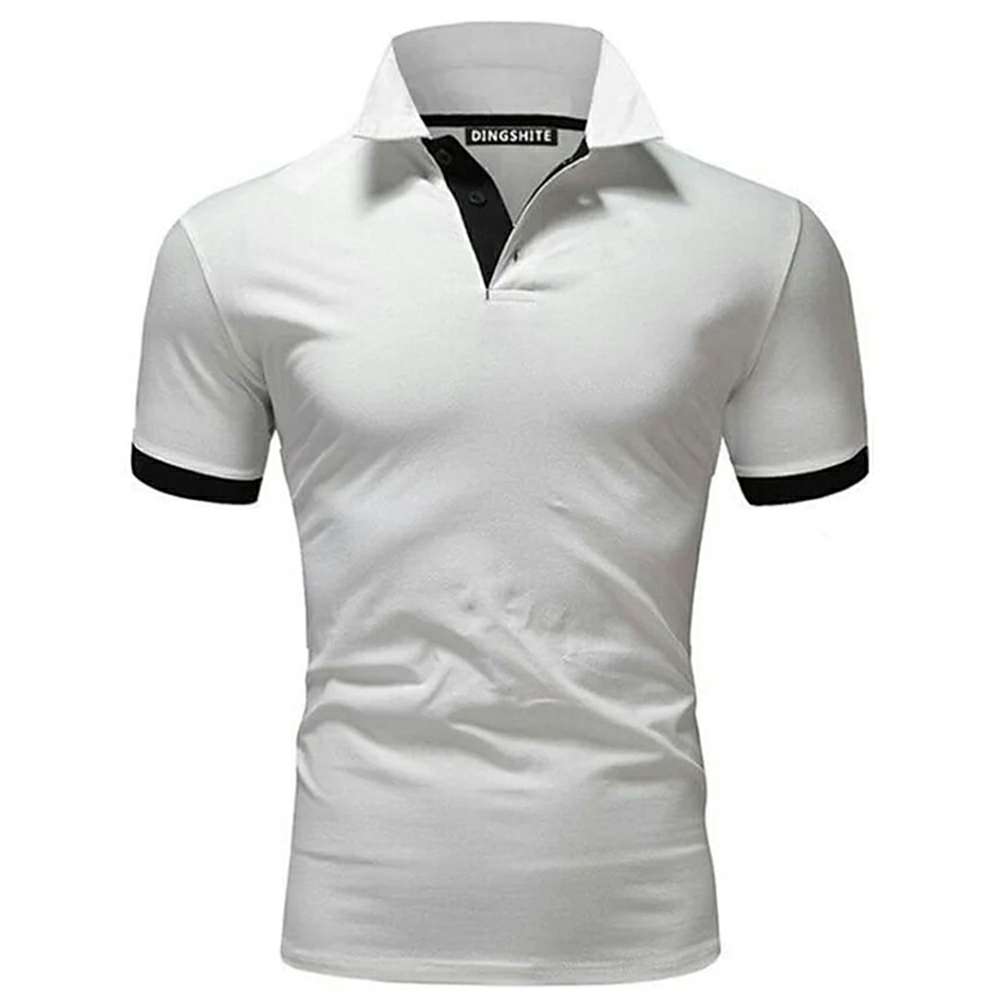 New Men's Stitching Contrast Color Slim Polo Shirt P1131 New Men's Stitching Contrast Color Slim Polo Shirt P1131