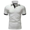 New Men's Stitching Contrast Color Slim Polo Shirt P1131 New Men's Stitching Contrast Color Slim Polo Shirt P1131
