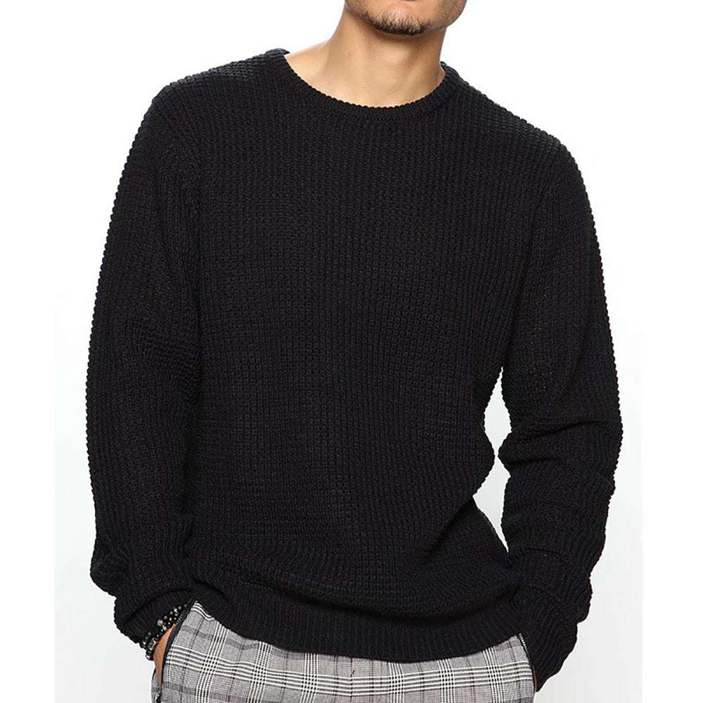 New Men's Fashion Round Neck Hollow Out Casual Knit Long Sleeve Sweater New Men's Fashion Round Neck Hollow Out Casual Knit Long Sleeve Sweater