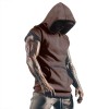 Men's Sleeveless Sports Vest Outdoor Fitness Solid Color Hoodie