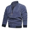 Men's Stand Collar Cotton Solid Color Zip Casual Jacket Men's Stand Collar Cotton Solid Color Zip Casual Jacket