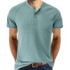 Waffle Button Raglan Men's Short Sleeve