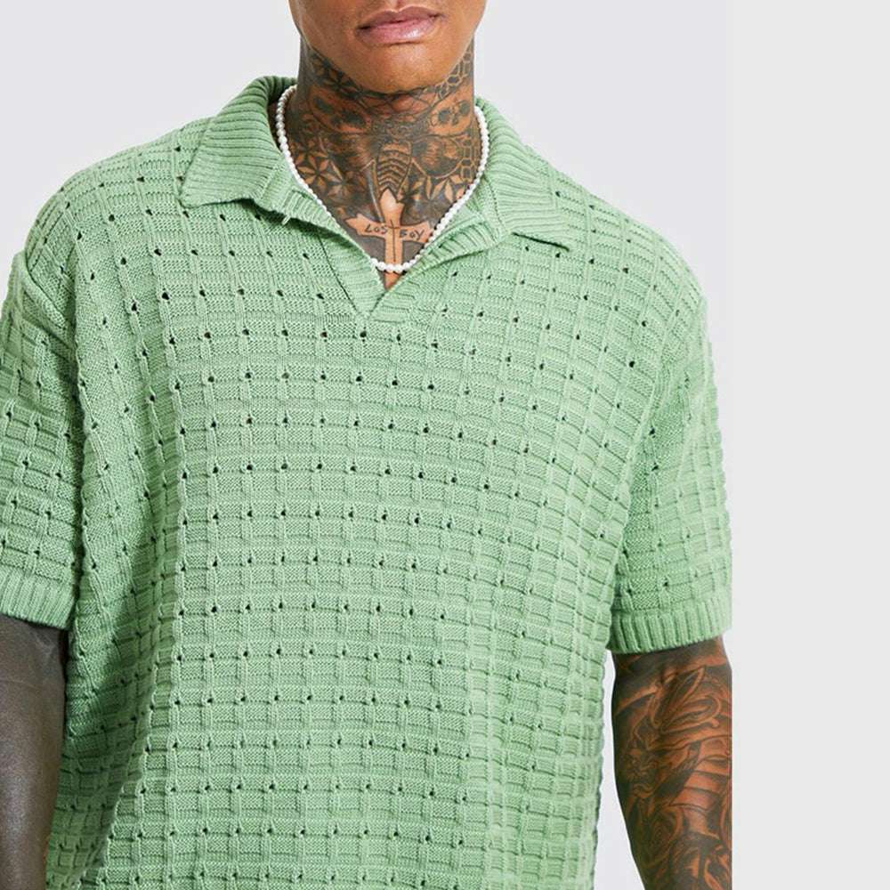 Men's knitted short-sleeve polo shirt P1194 Men's knitted short-sleeve polo shirt P1194