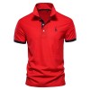 Men's Short Sleeve Fawn Embroidered Polo Shirt P1007 Men's Short Sleeve Fawn Embroidered Polo Shirt P1007