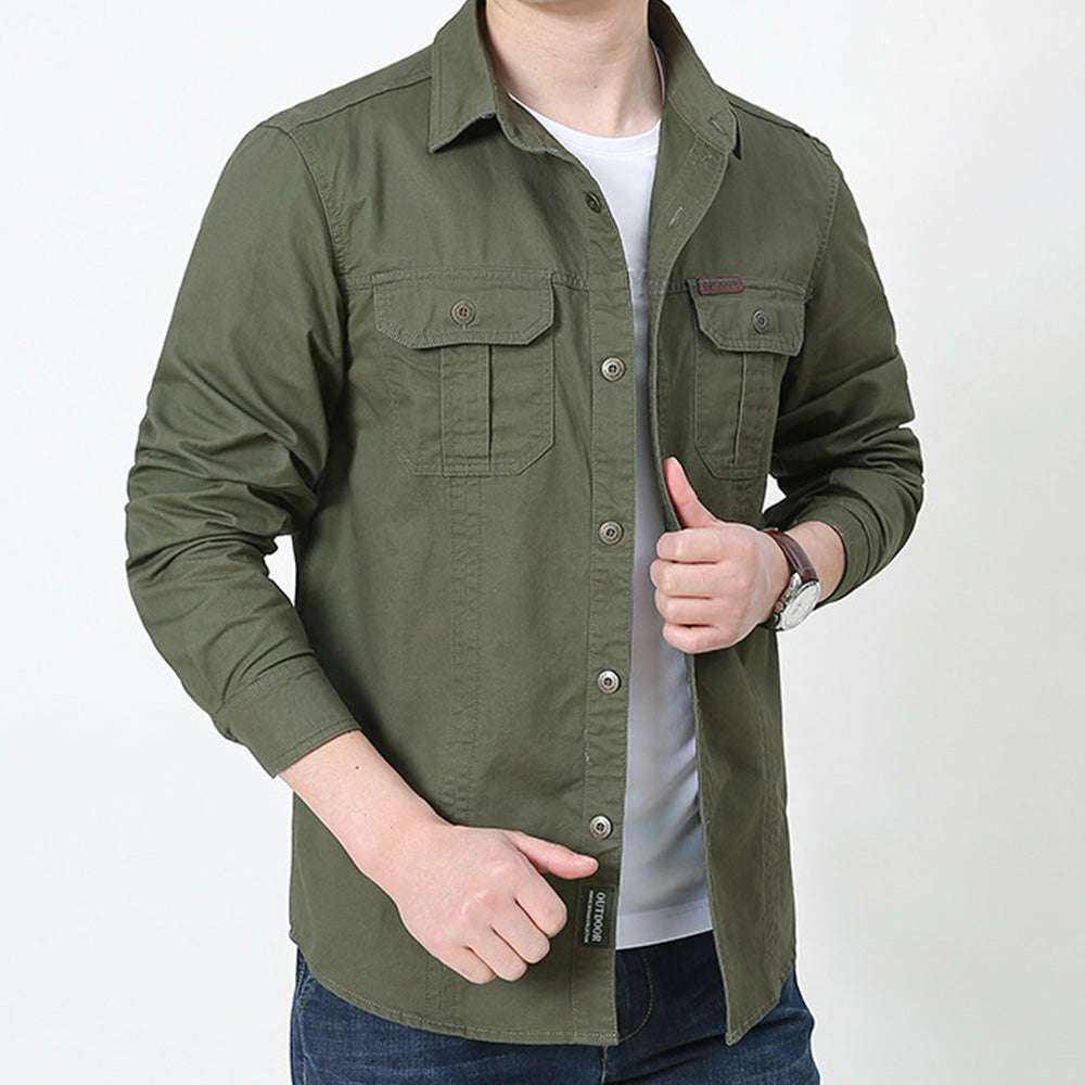 Men's New Loose Cotton Casual Workwear Shirt