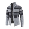 Men's Fashion Stripe Colorblock Sweater Cardigan Jacket P1231