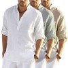 New Spring Summer Men's Comfortable Breathable Linen Shirt New Spring Summer Men's Comfortable Breathable Linen Shirt