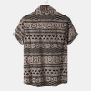 Men's Ethnic Short Sleeve Hawaiian Floral Shirt
