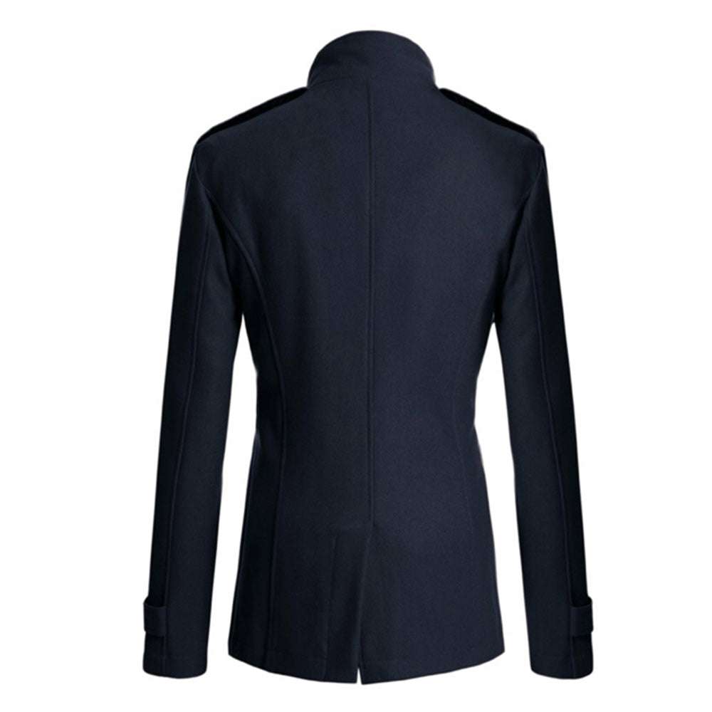 New Men's Fashion Lapel Business Button Casual Windbreaker